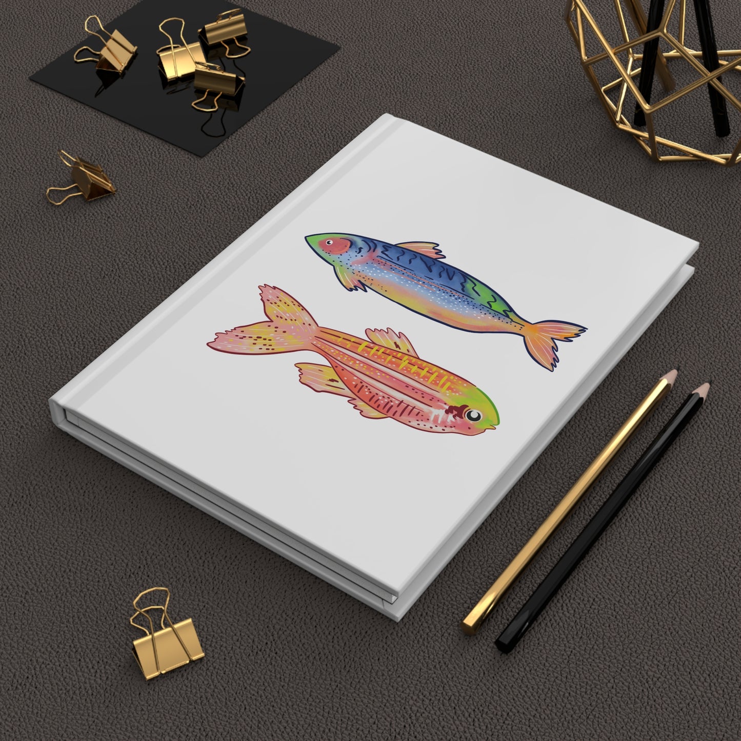 Colorful Fish Hardcover Journal