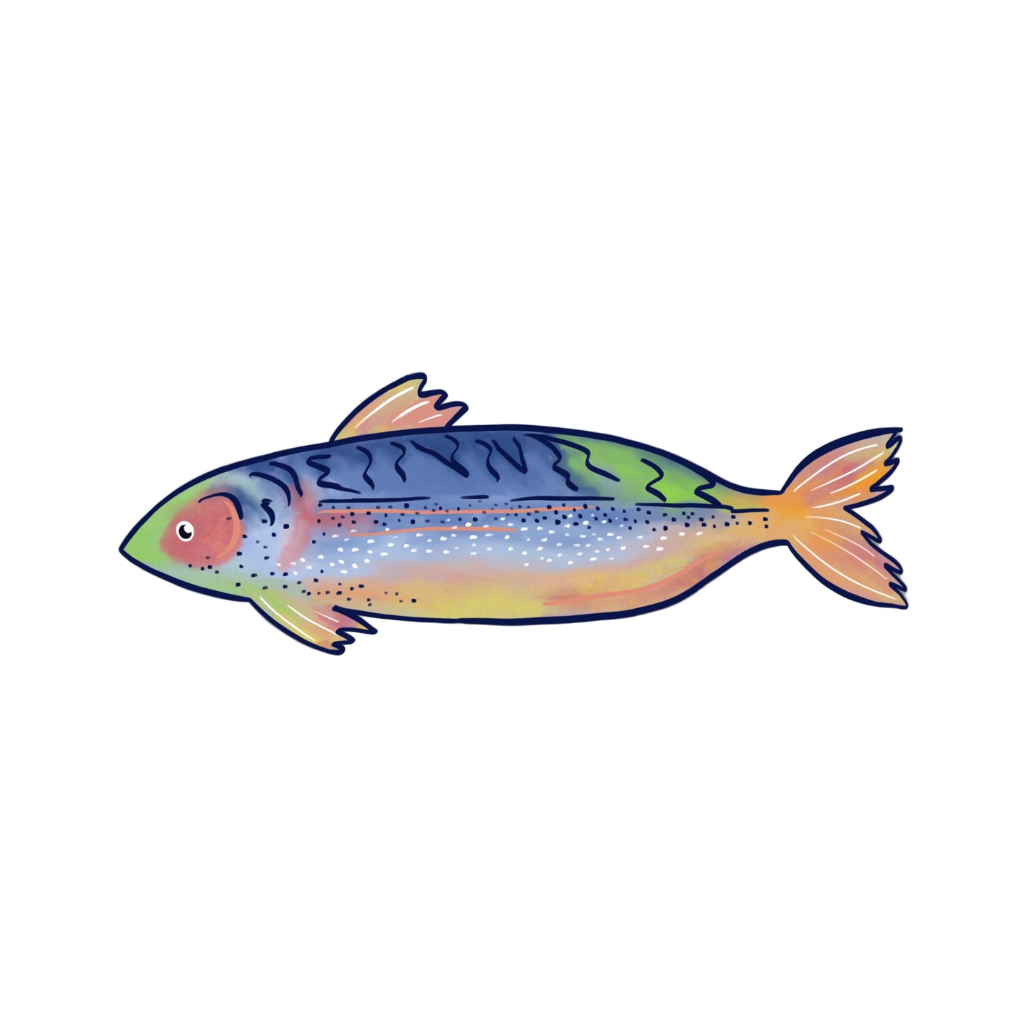 Sticker- Blue Fish