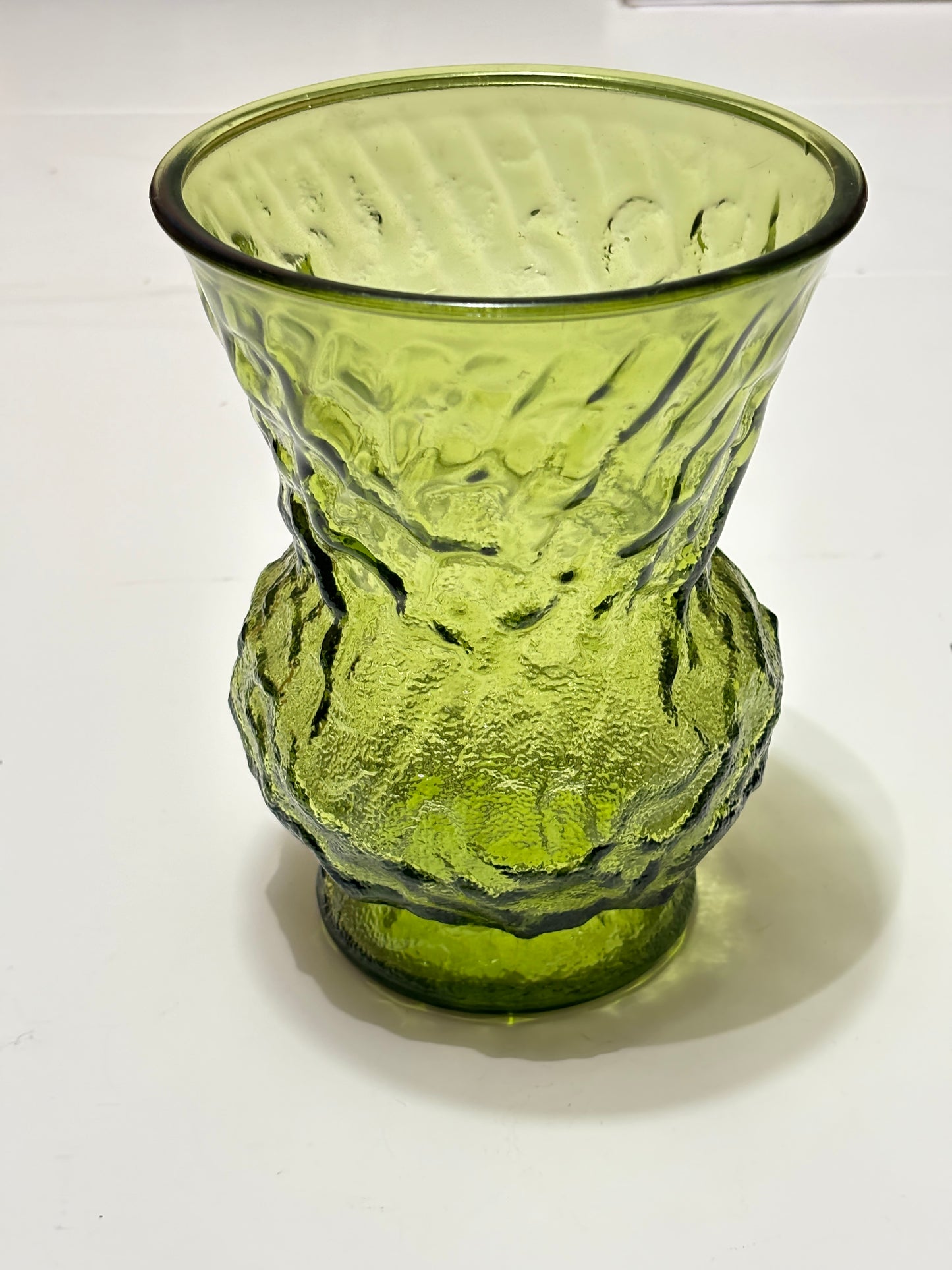 Green Crinkle Vase | E O Brody
