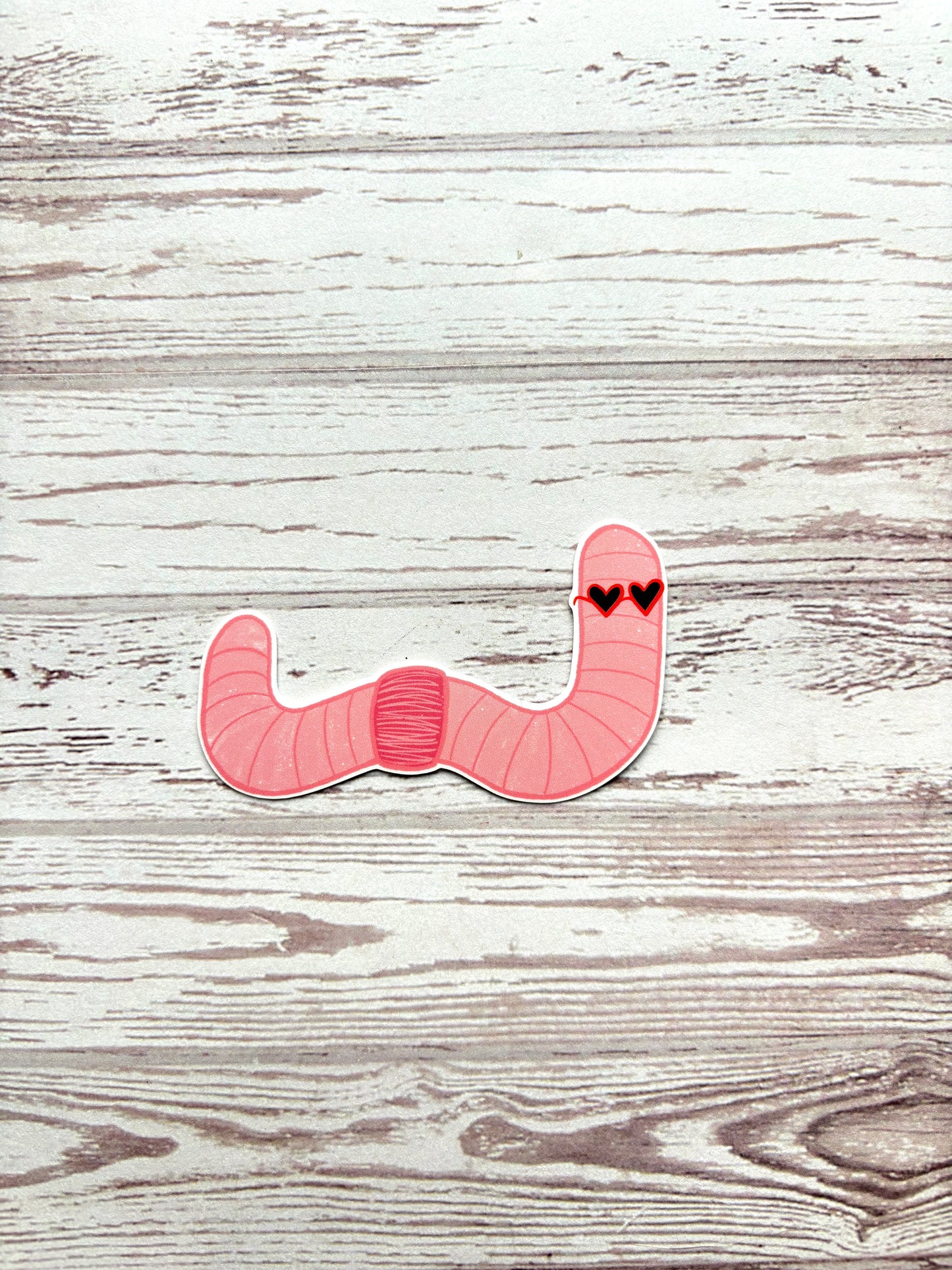Sticker - Worm Heart Glasses