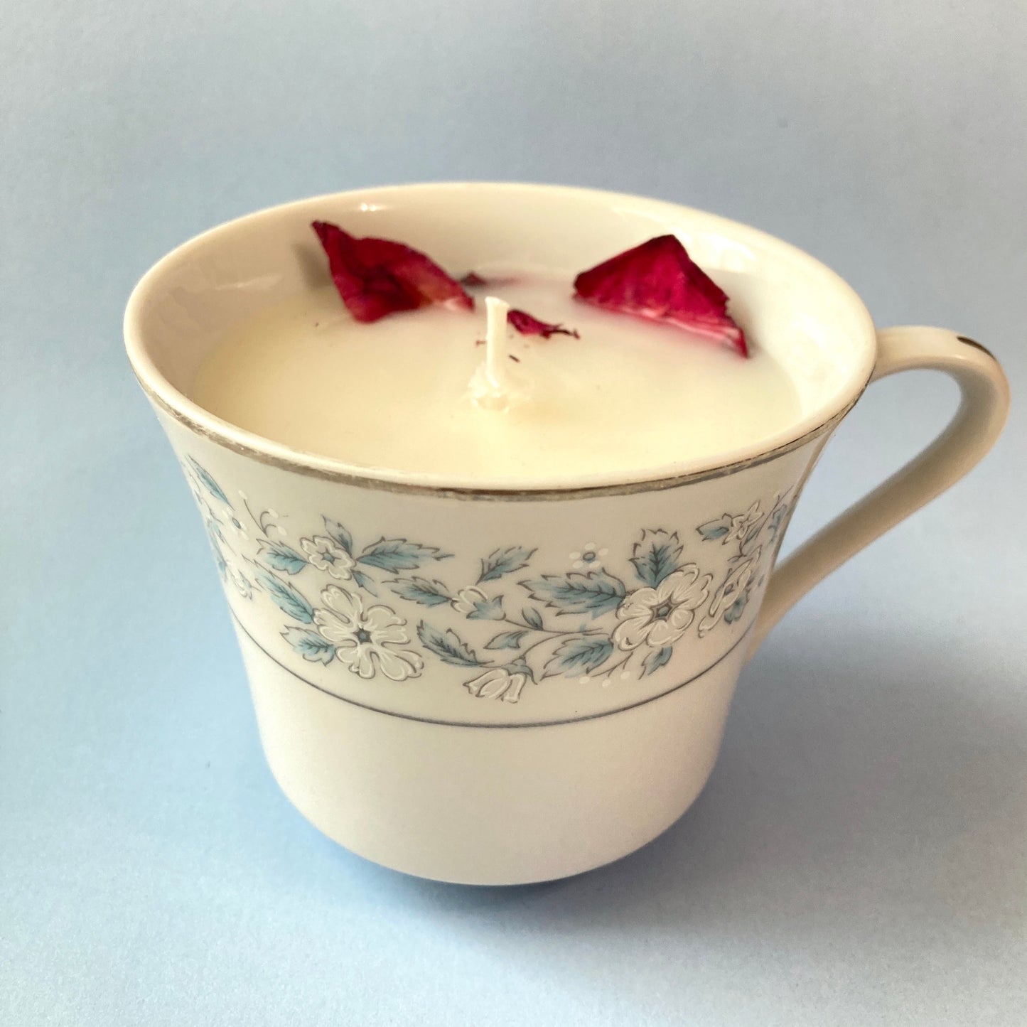 Teacup Candle - Spring Formal Pattern - Beach Linen