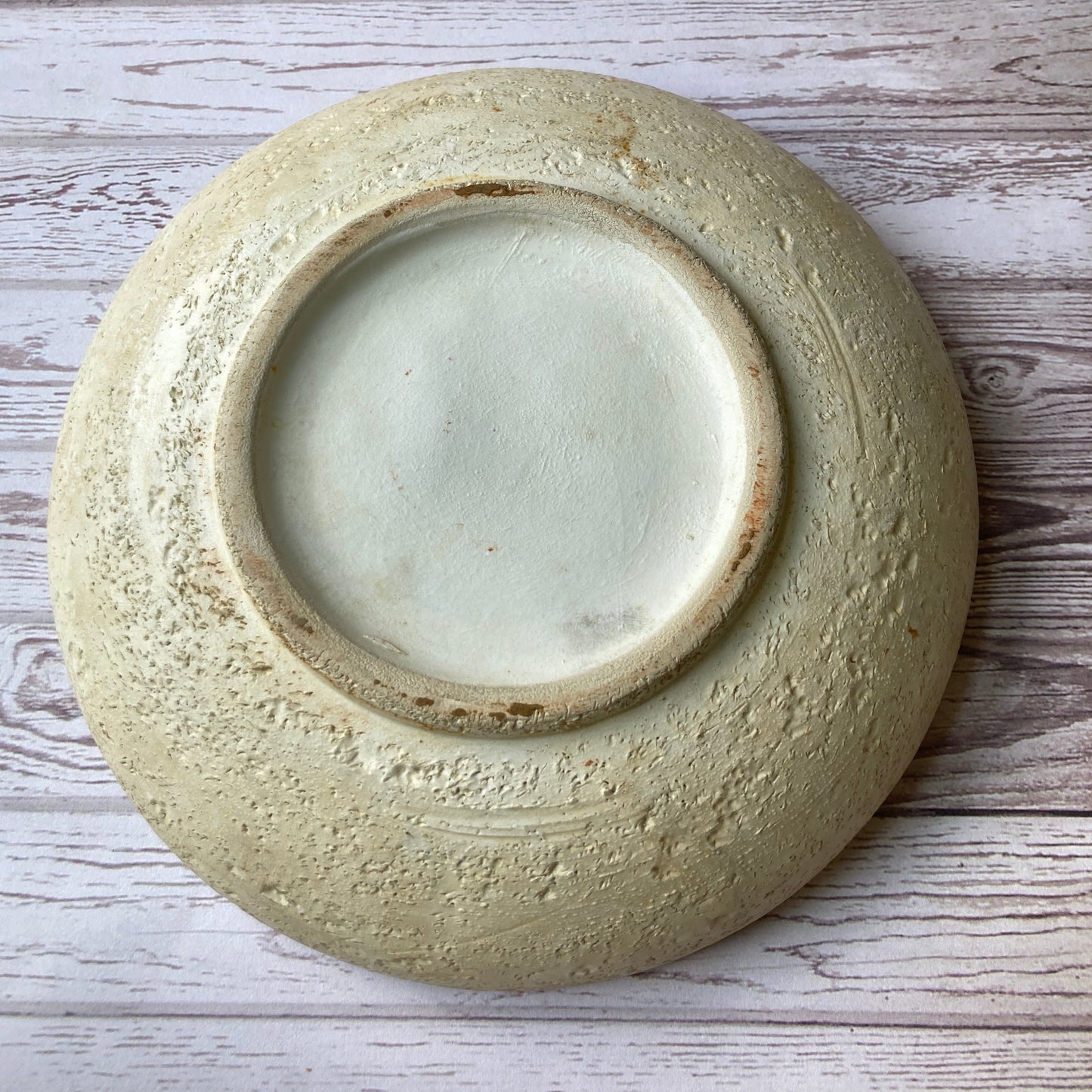 Ashtray - Stoneware Circular Dish with Pink Flower