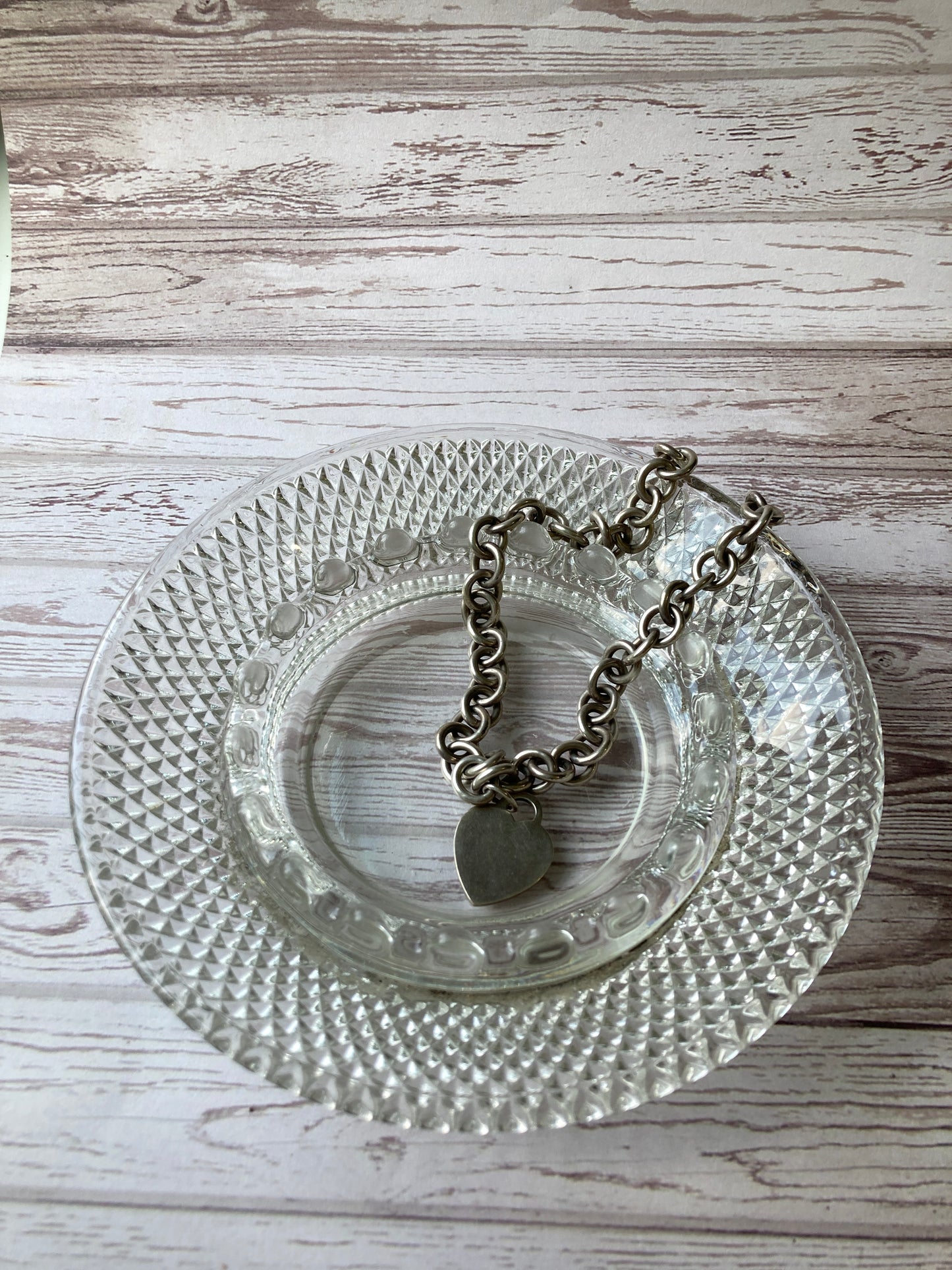 Ashtray - Dimond Depression Glass with Scallop