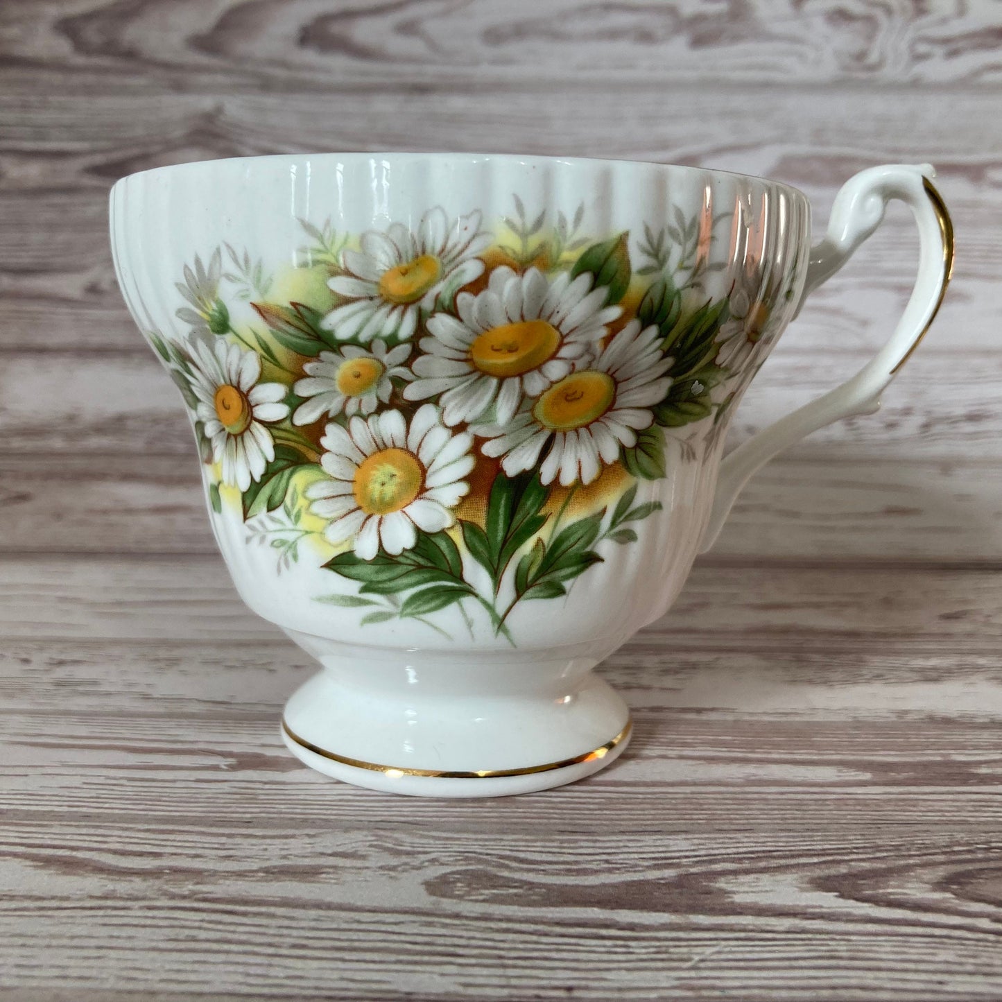 Teacup Candle - Vanilla - Hidden Crystals - October Daisy Royal Dover English Fine Bone China
