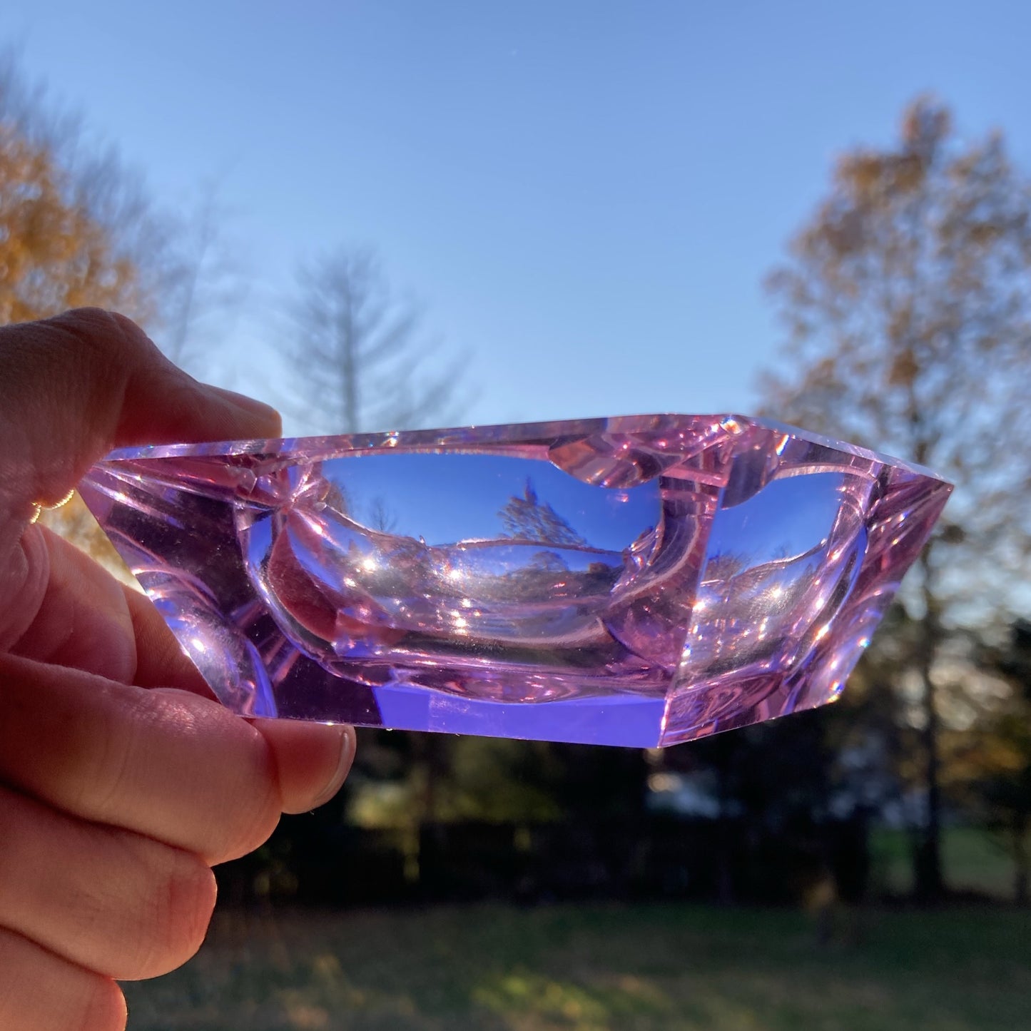 Ashtray- Square Lavender Glass