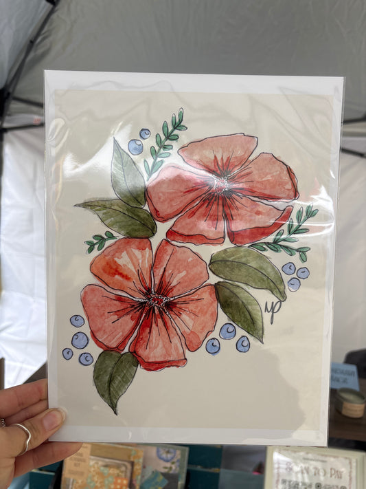 Large Art Print - Orange Flower