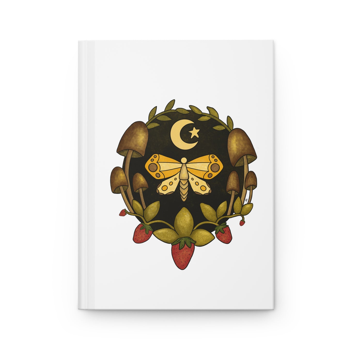 Moonlit Moth Hardcover Journal