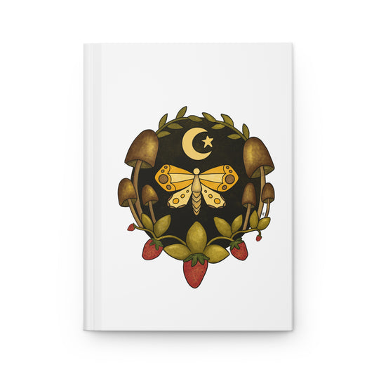 Moonlit Moth Hardcover Journal