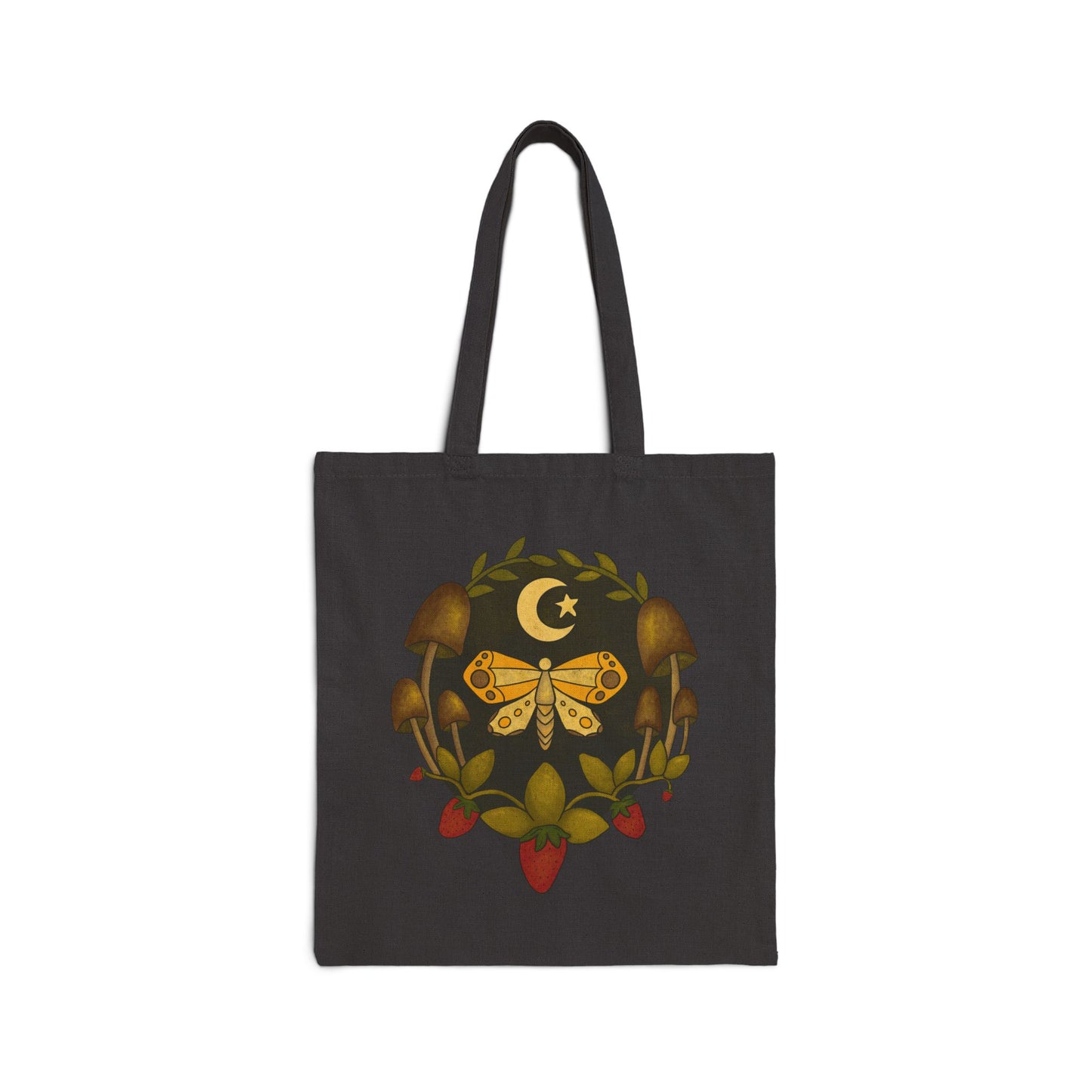 Mushroom Moth Canvas Tote Bag