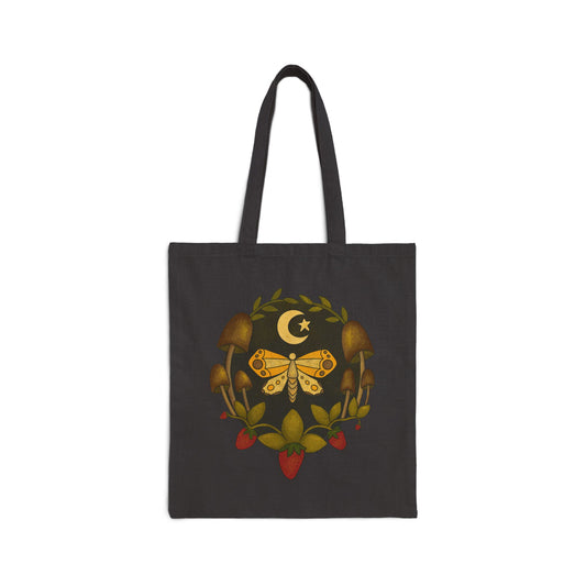Mushroom Moth Canvas Tote Bag