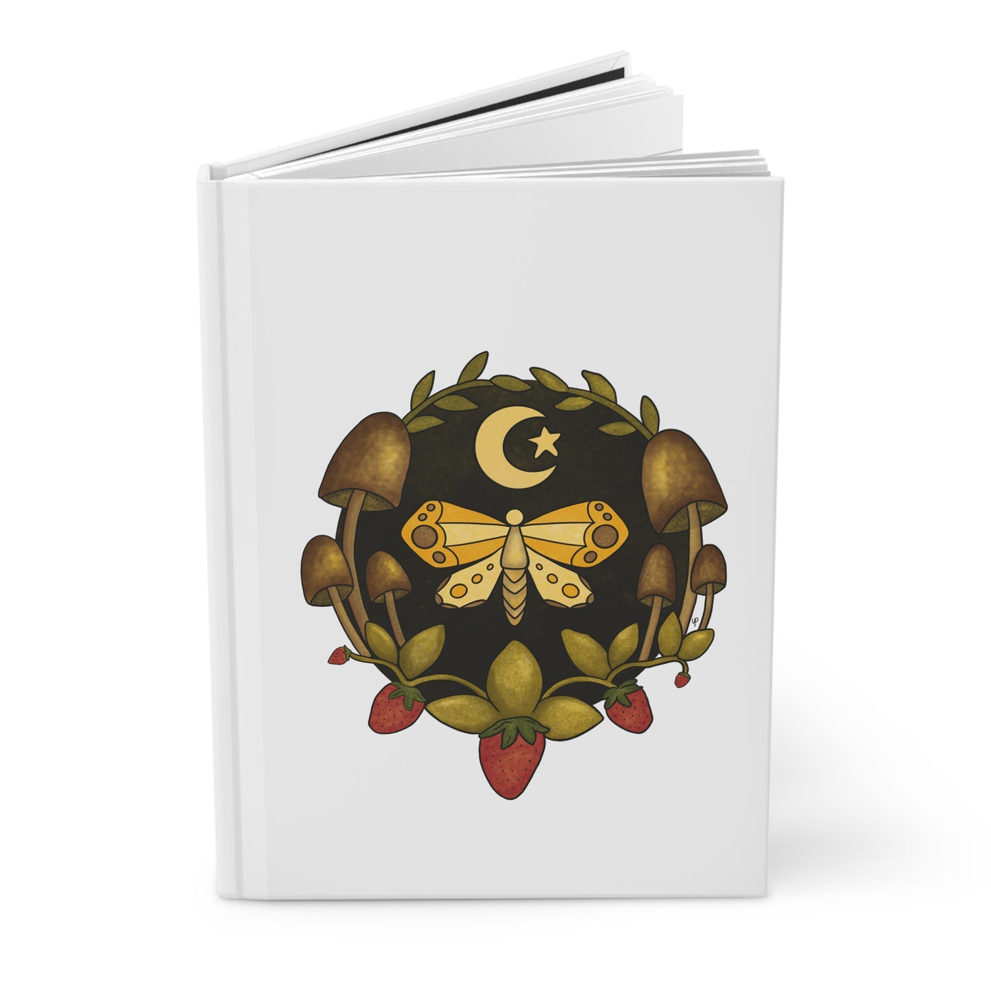 Moonlit Moth Hardcover Journal
