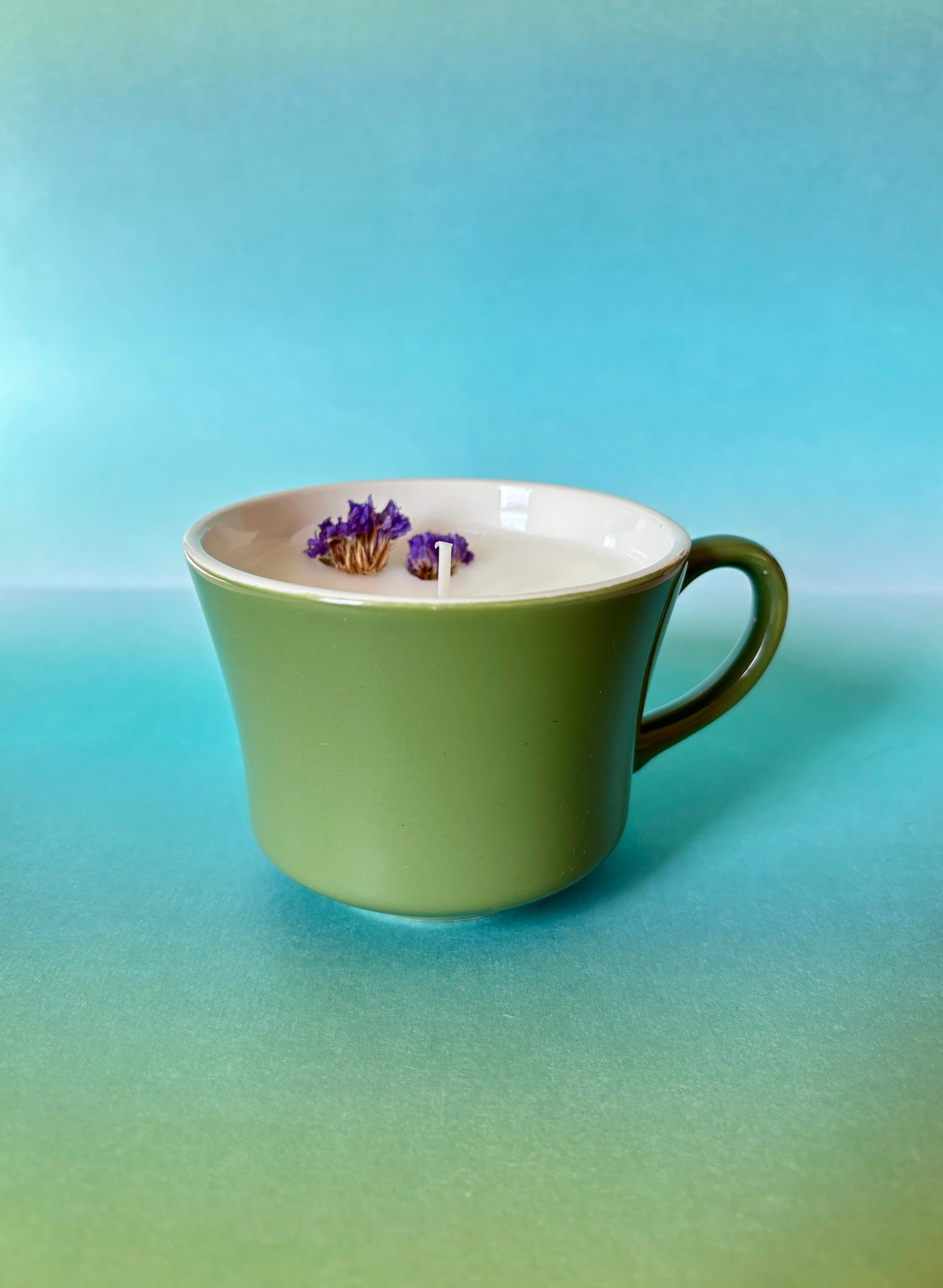 Teacup Candle- Green
