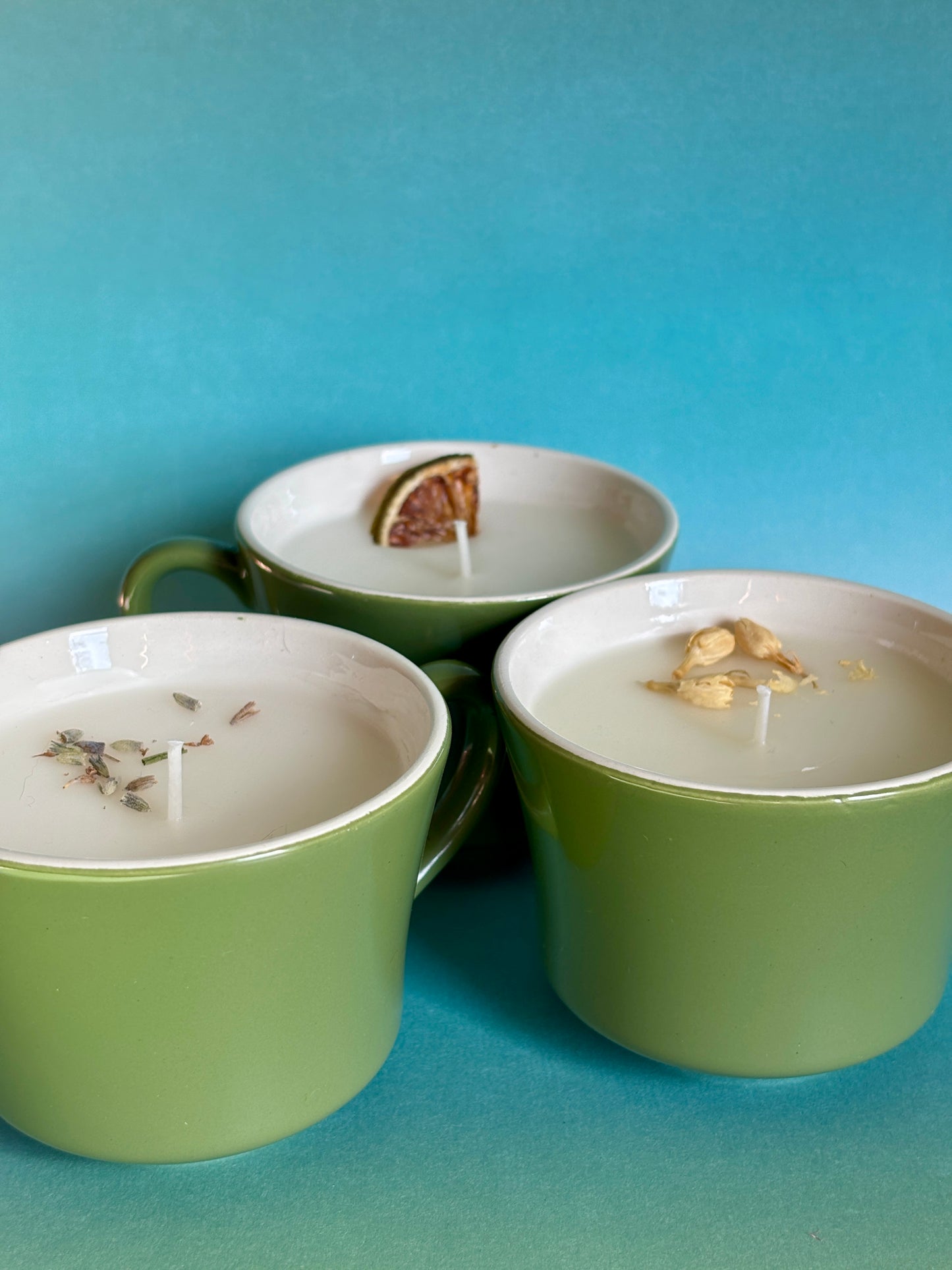Teacup Candle- Green