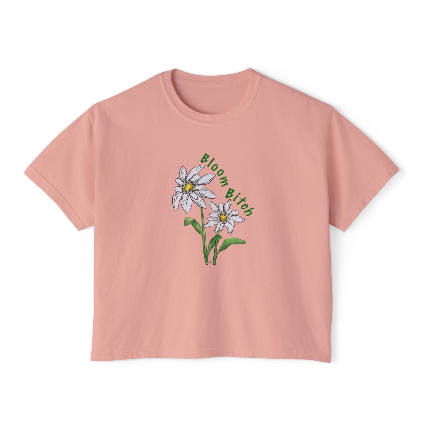 Women's Boxy T-Shirt - Bloom B*tch Edelweiss Flower