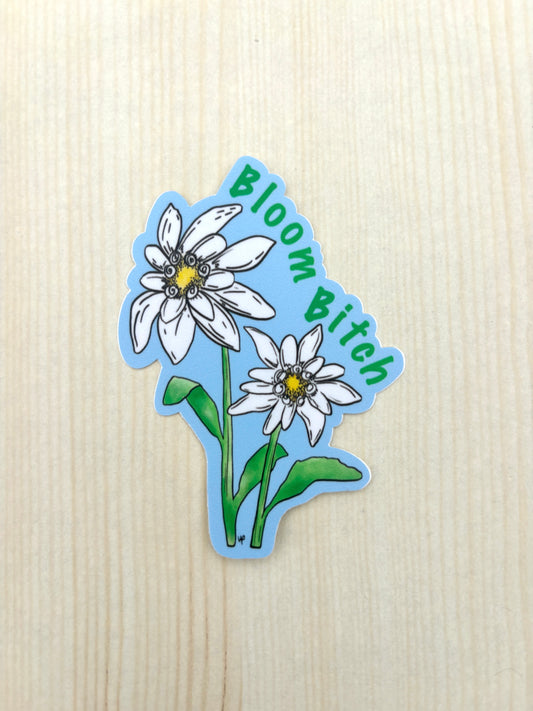 Sticker-Bloom B*tch Edelweiss Flower