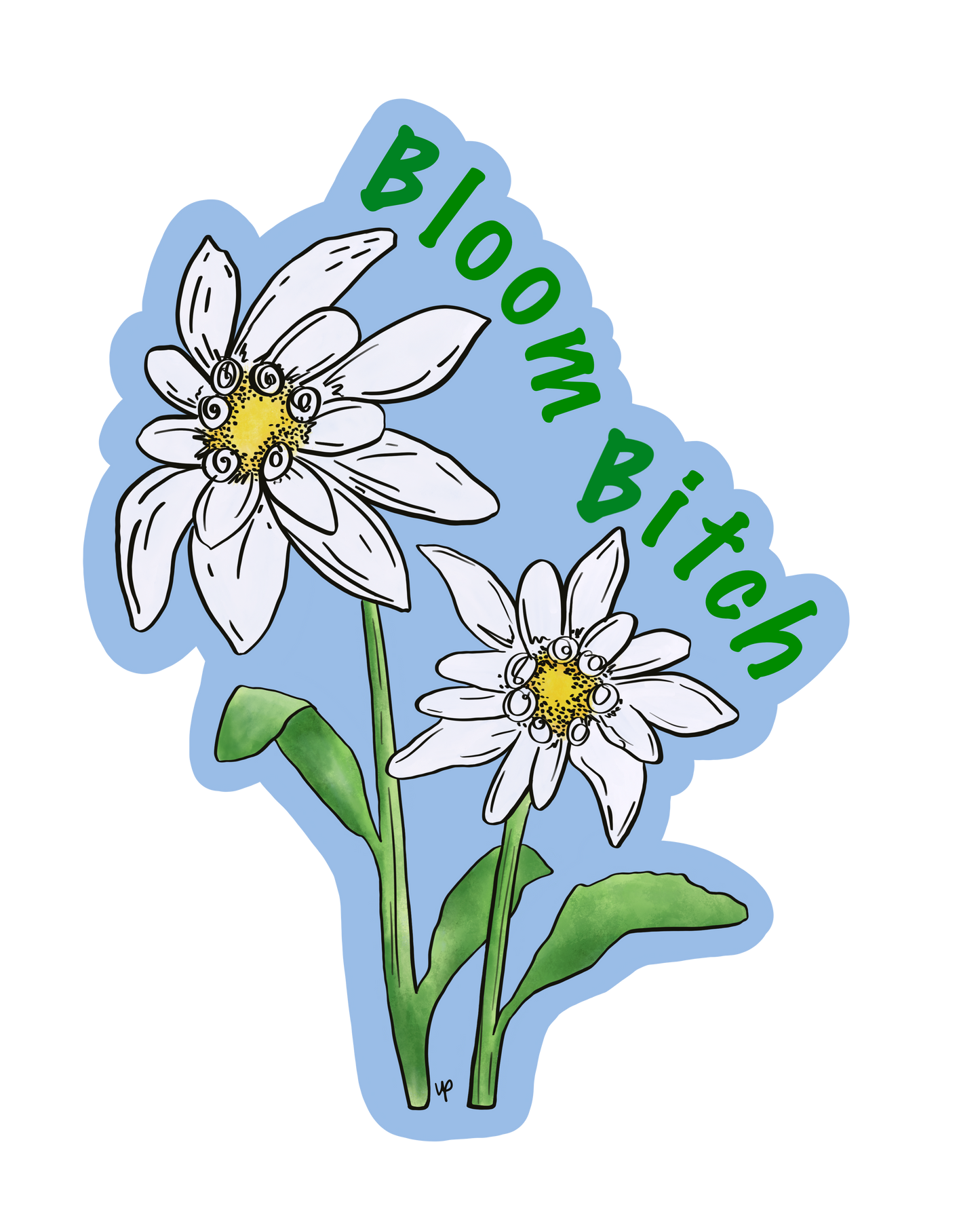 Sticker-Bloom B*tch Edelweiss Flower