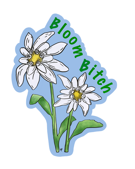 Sticker-Bloom B*tch Edelweiss Flower