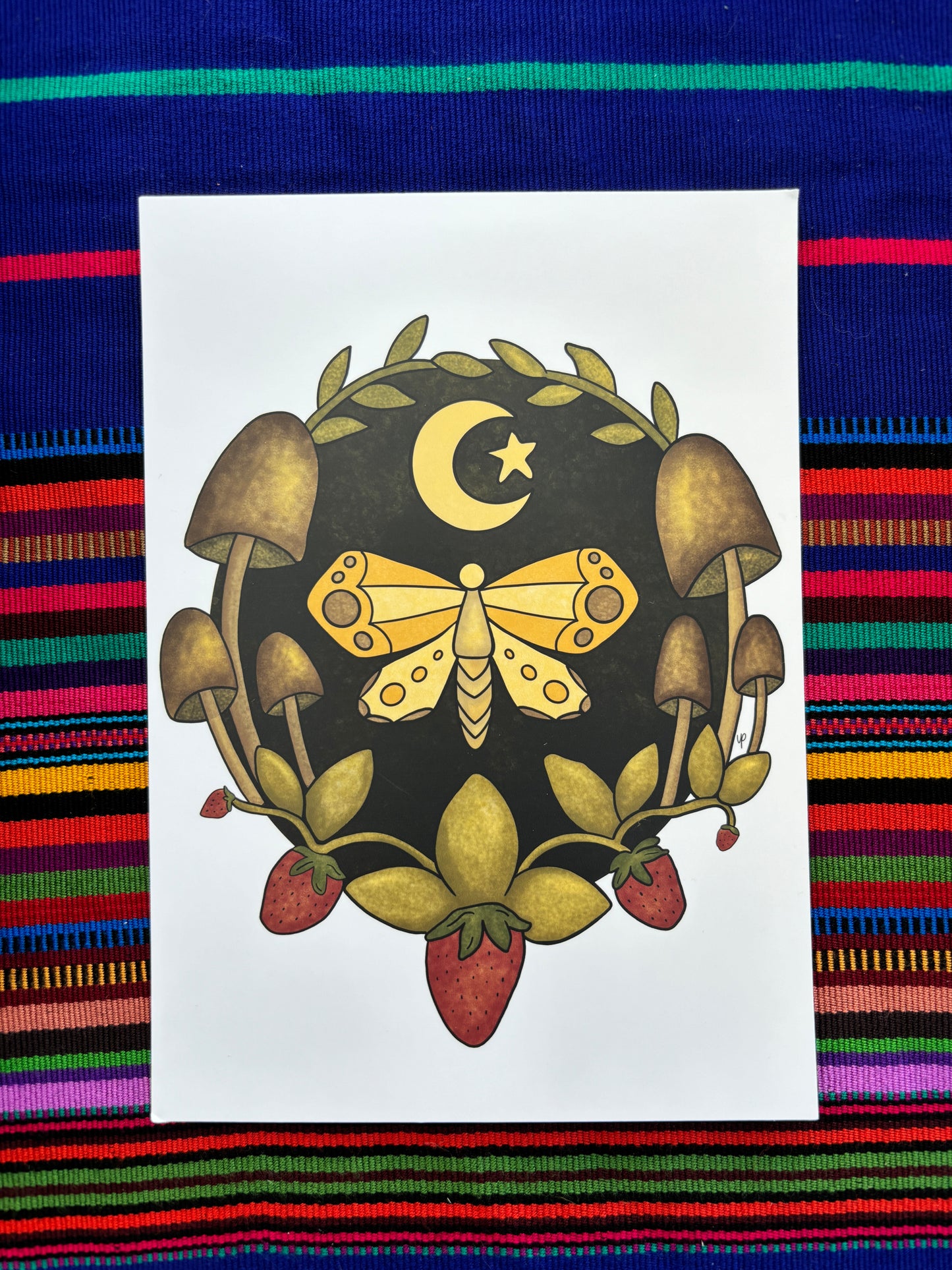 Postcard Print - Mushroom Moth