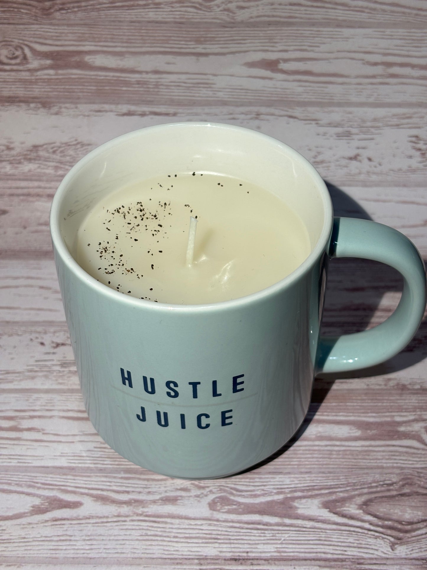 Mug Candle - Hustle Juice Quote - Fresh Coffee Scent