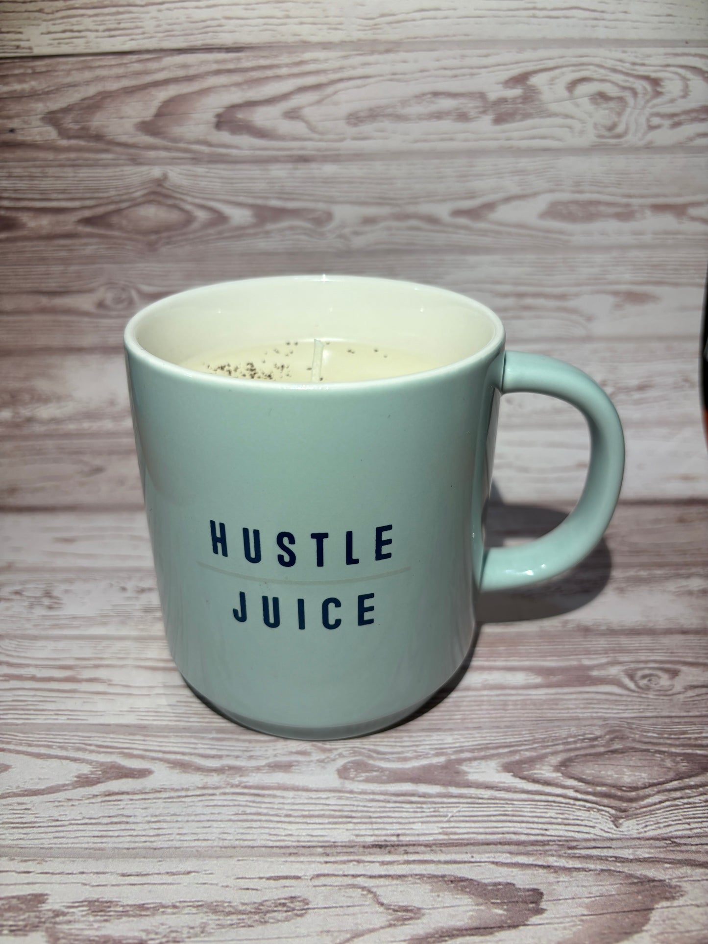 Mug Candle - Hustle Juice Quote - Fresh Coffee Scent