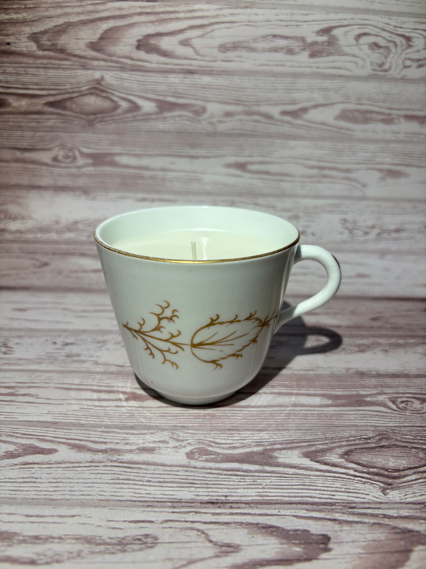 Teacup Candle - Gold Leaf - Autumn Breeze Scent