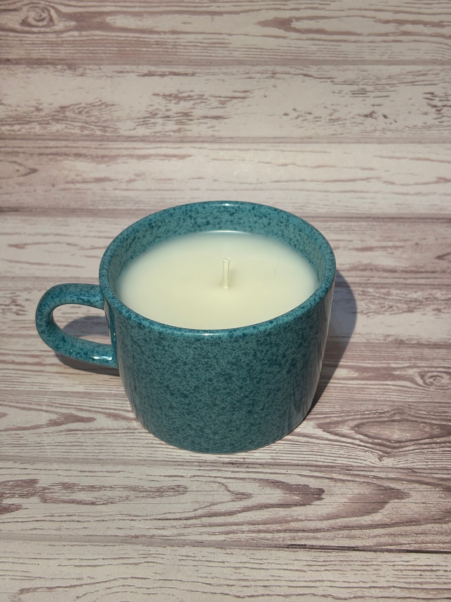 Mug Candle Medium | Blue Speckle Stoneware | Various Scents