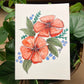 Postcard Print -Orange Flowers