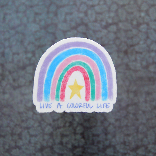 Sticker - Live a Colorful Life Rainbow
