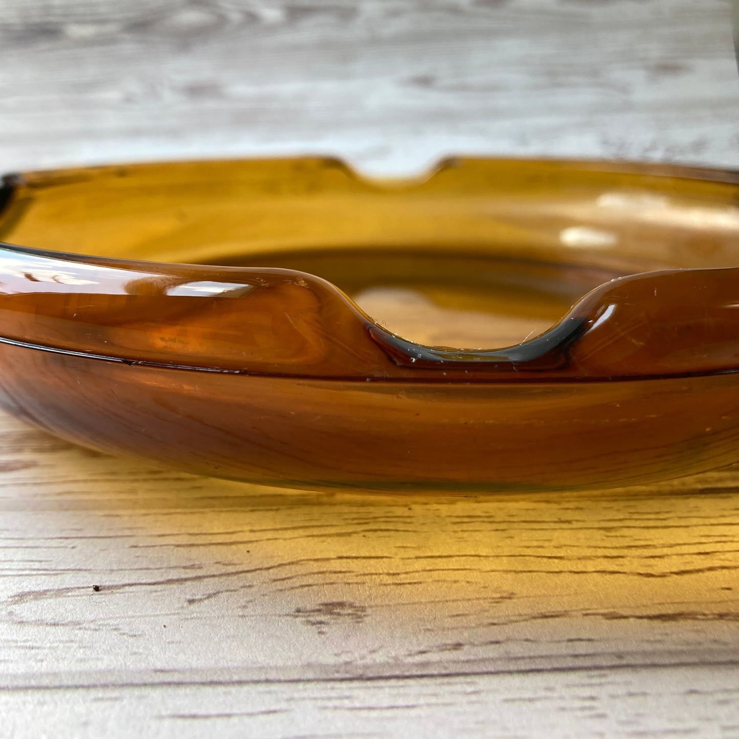 Ashtray - Deep Amber Large Circular Dish