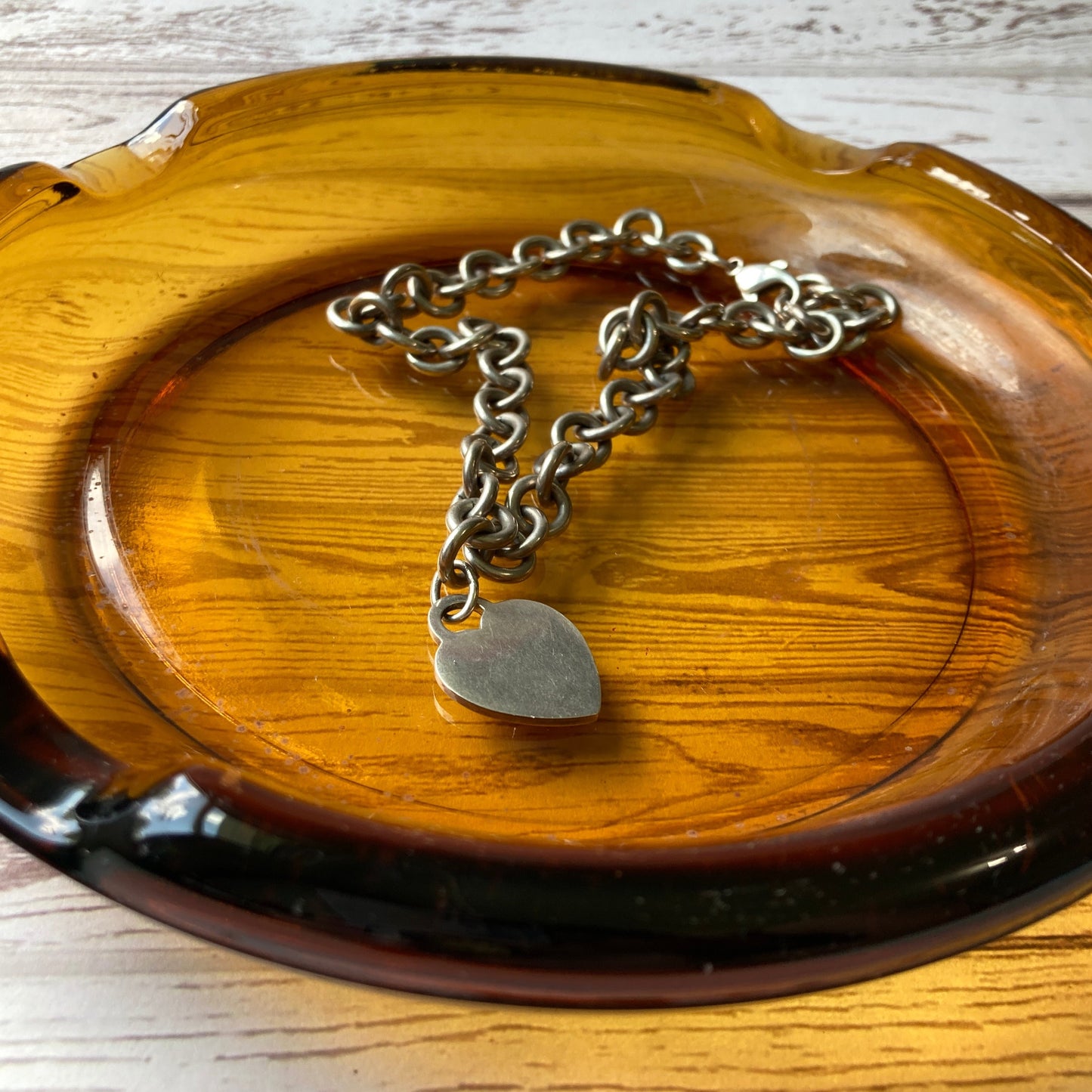 Ashtray - Deep Amber Large Circular Dish