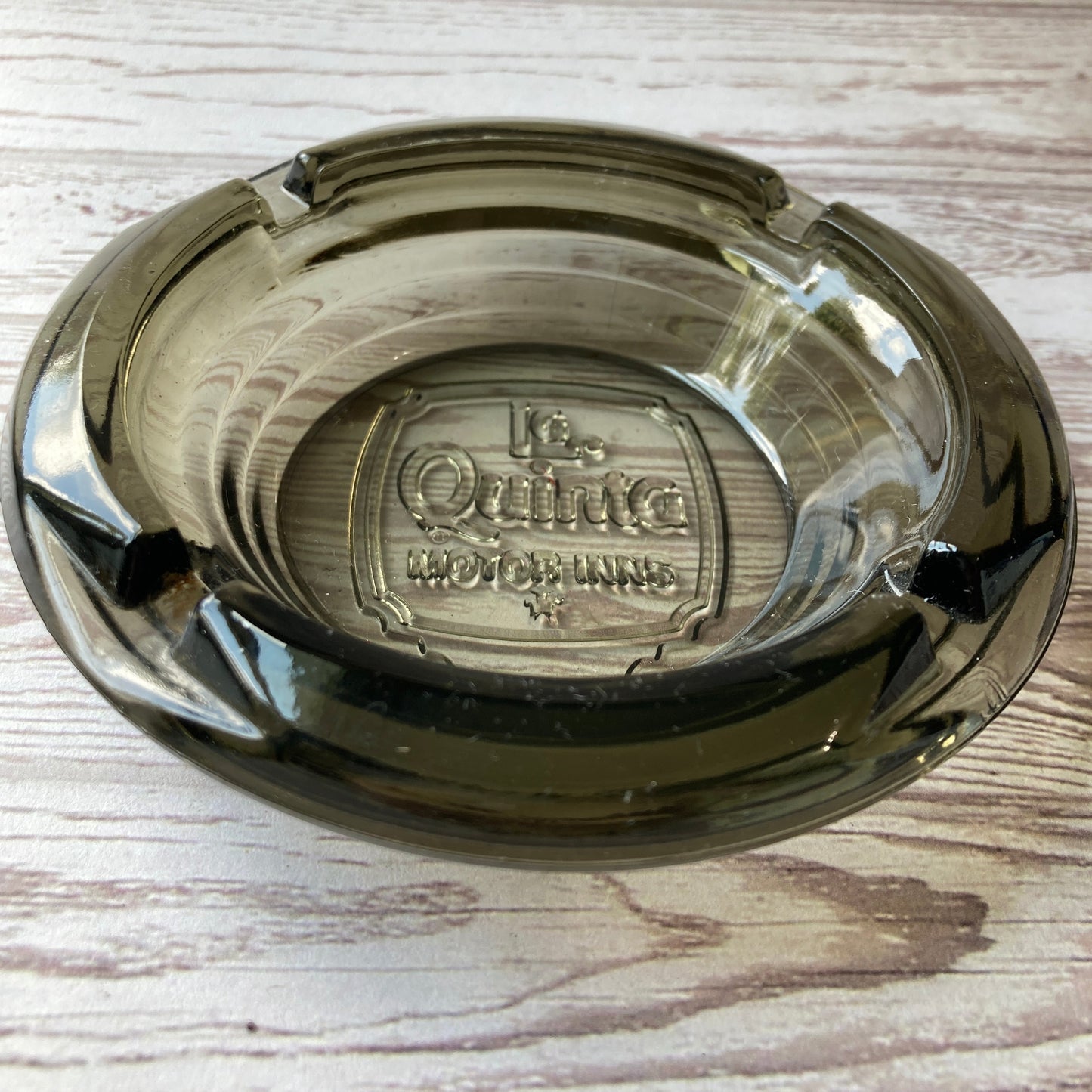 Ashtray - La Quinta Motor Inns Grey Glass