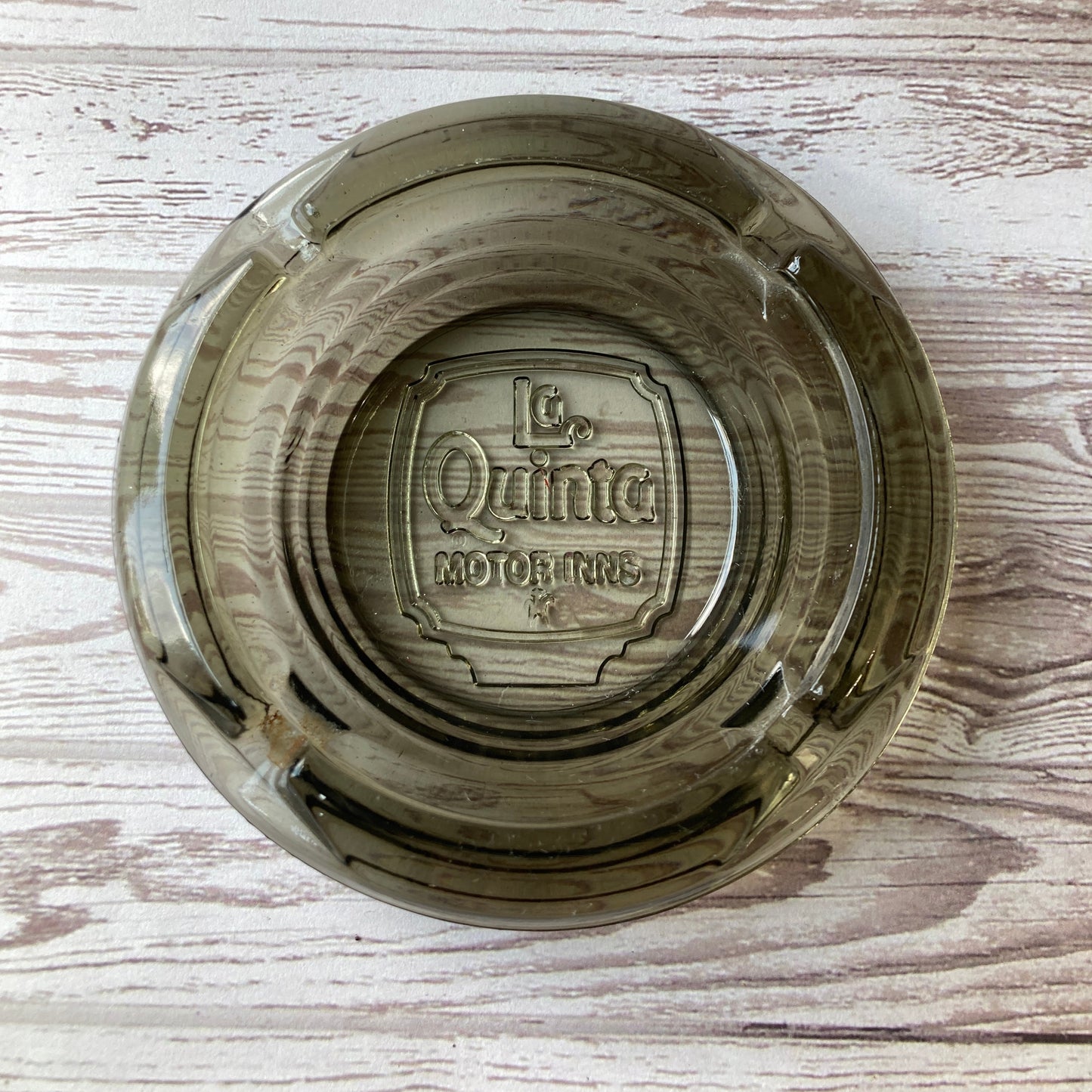 Ashtray - La Quinta Motor Inns Grey Glass