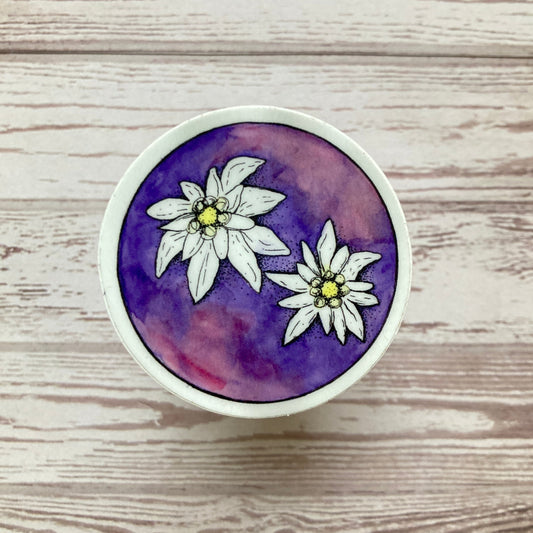 Sticker- Purple Space Flower