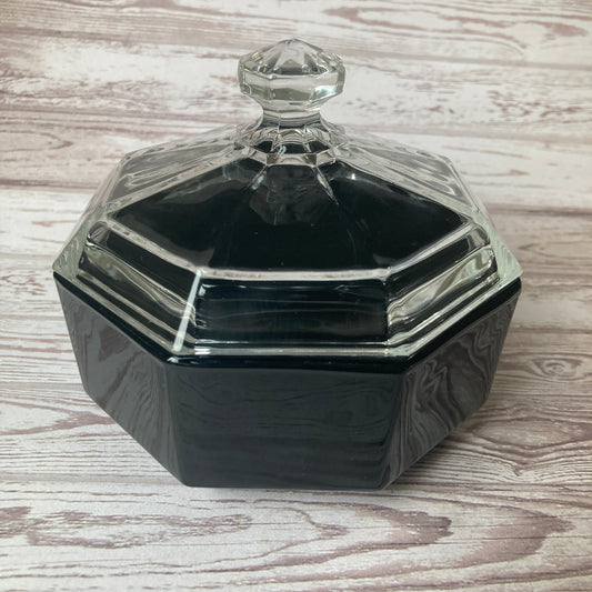 Black Hexagon Stash Jar