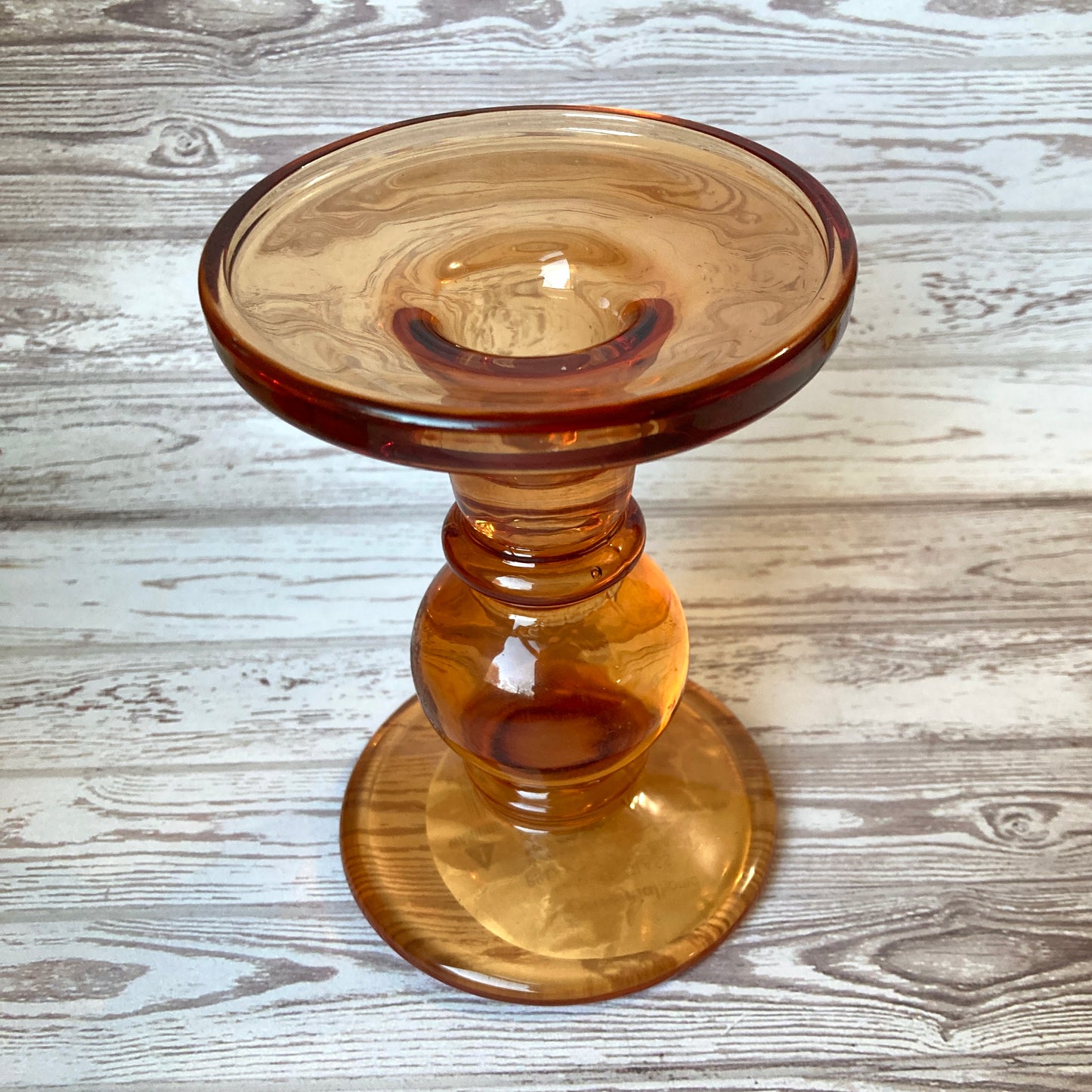 Orange Pillar Candle Holder