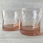 Light Pink Twist Lowball Glasses