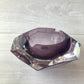 Purple Glass Dimond Shaped Ashtray