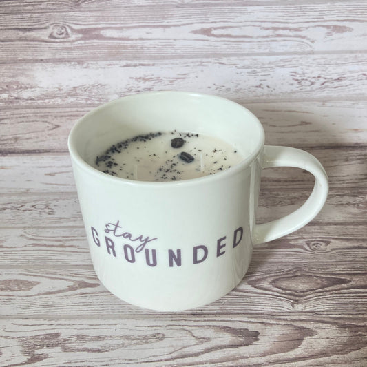 Mug Candle - Fresh Coffee - Stay Grounded Quote