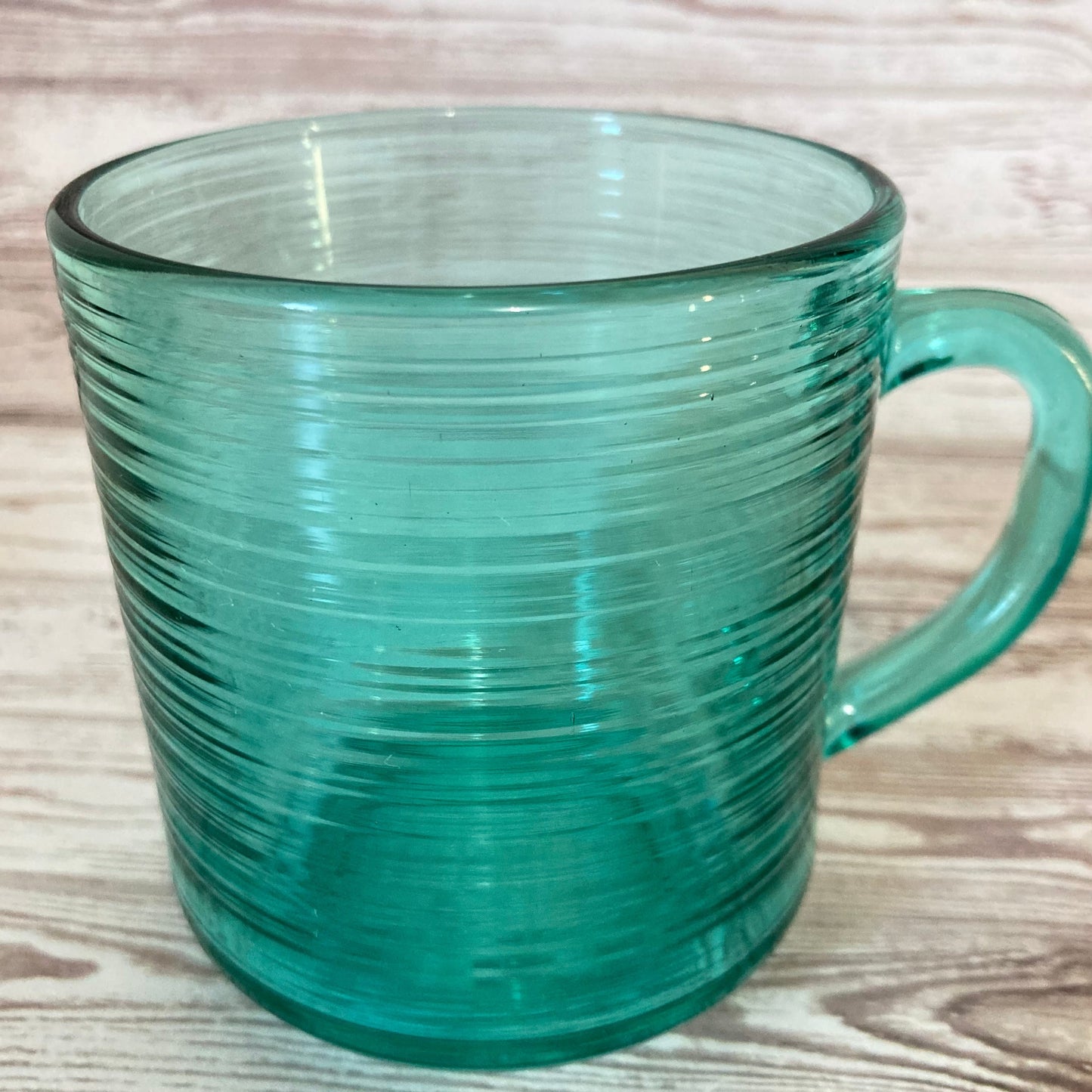 Drink Ware - Mug Pair Aqua Glass from France