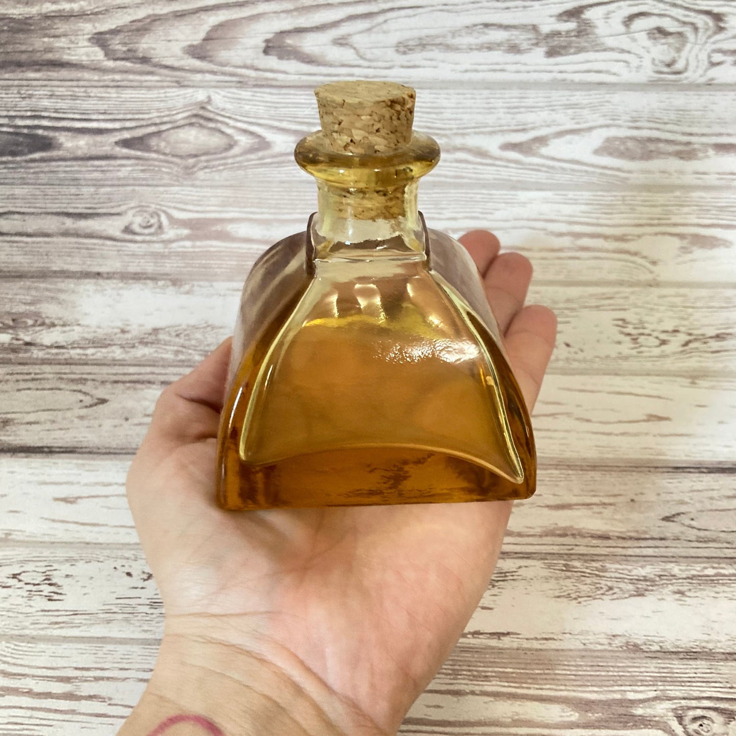 Apothecary Jar - Amber Glass Potion Spell Jar with cork top