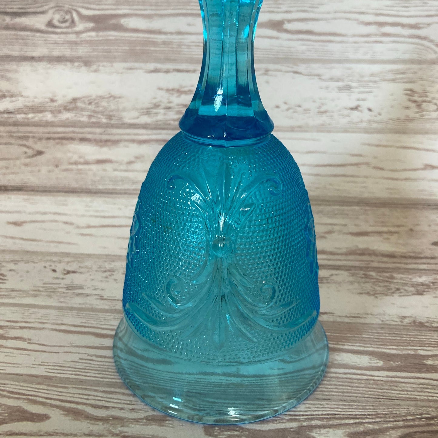 Vintage Blue Glass Hand Bell