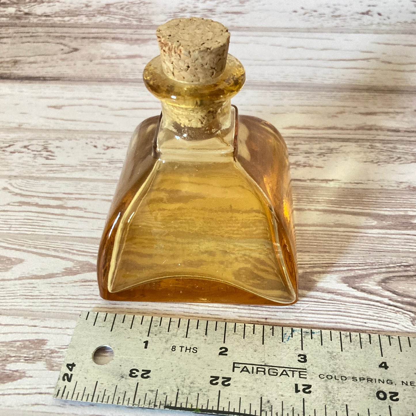 Apothecary Jar - Amber Glass Potion Spell Jar with cork top