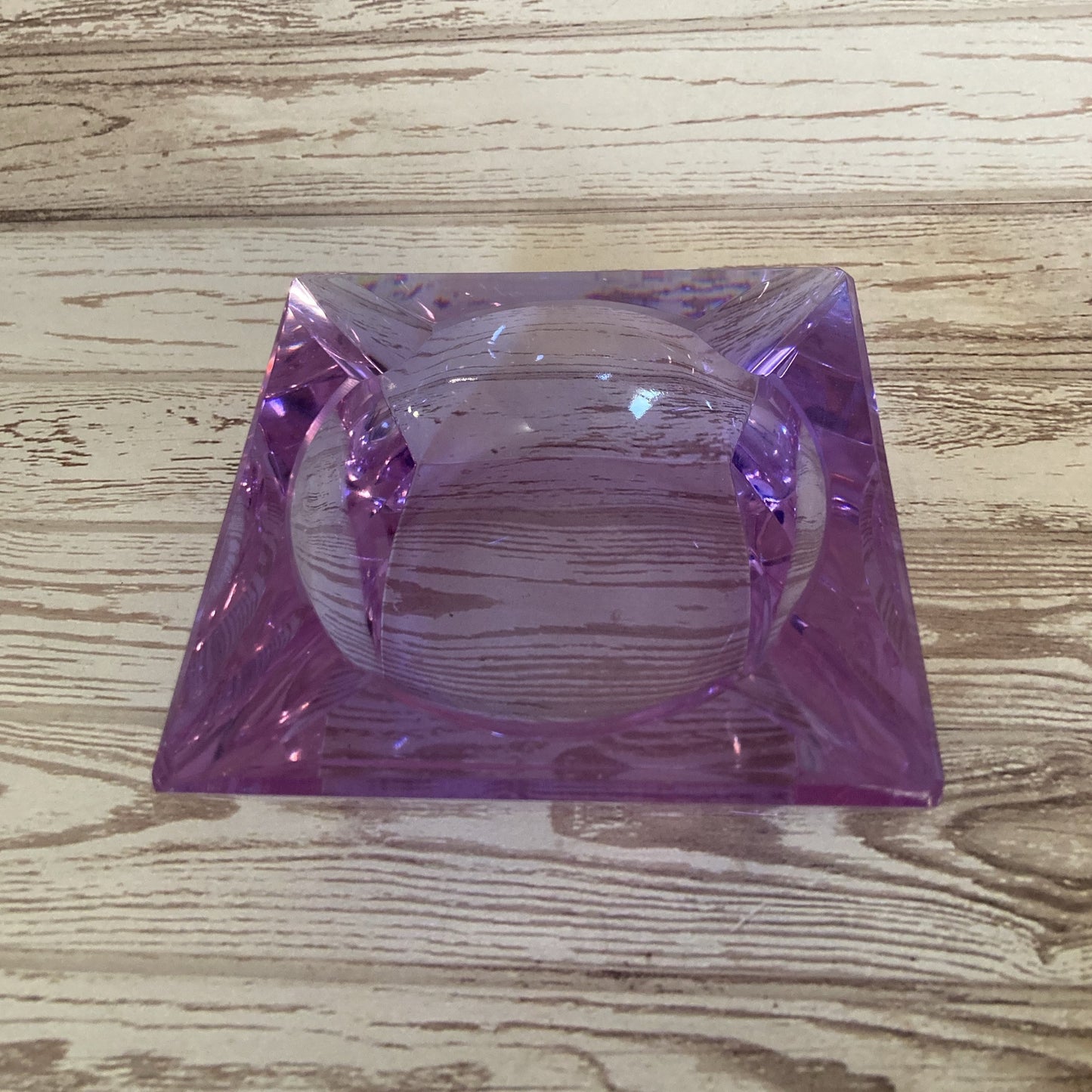 Ashtray- Square Lavender Glass