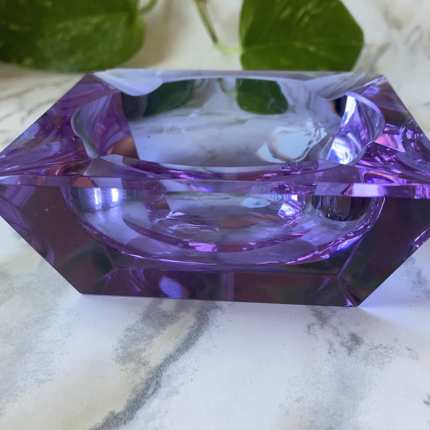 Ashtray- Square Lavender Glass