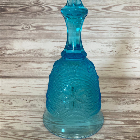 Vintage Blue Glass Hand Bell