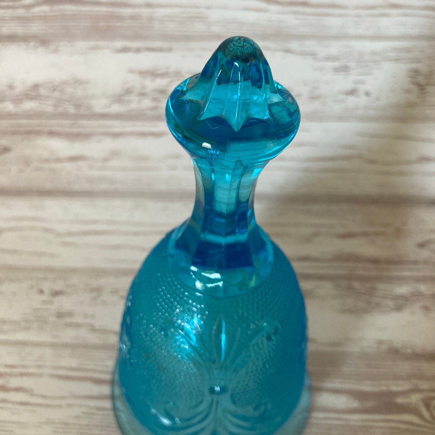 Vintage Blue Glass Hand Bell